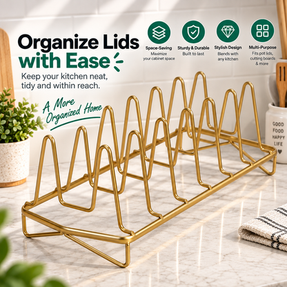 Satin Gold Lid Organizer