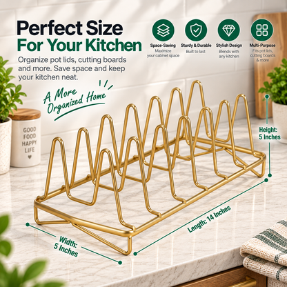 Satin Gold Lid Organizer