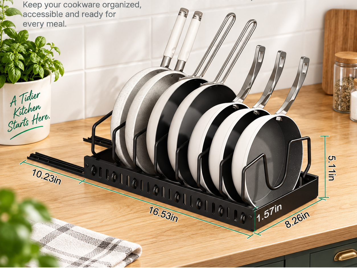 Pull-Out Pan Cabinet Organizer
