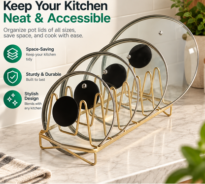 Satin Gold Lid Organizer