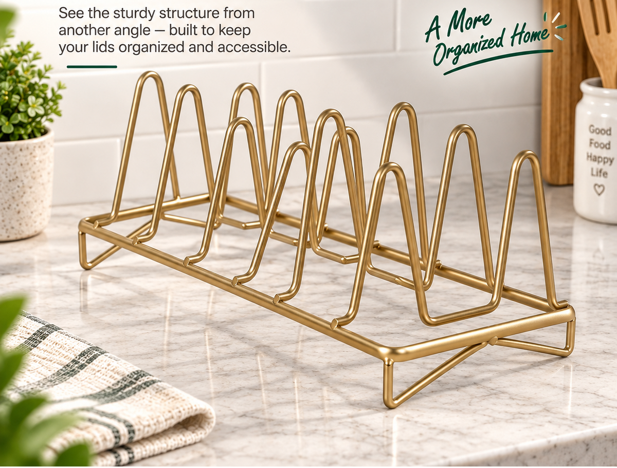 Satin Gold Lid Organizer