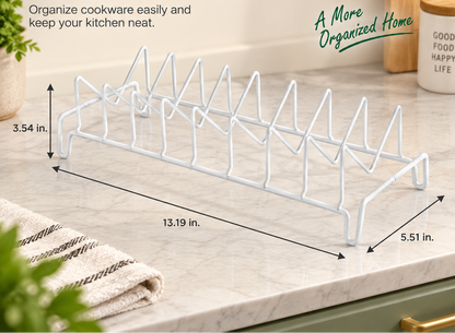 White Kitchen Lid Organizer
