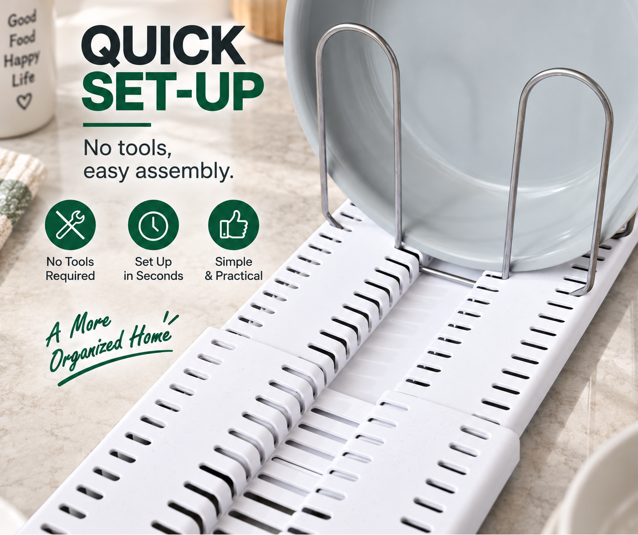 Adjustable Pan & Lid Rack - 2 Pcs