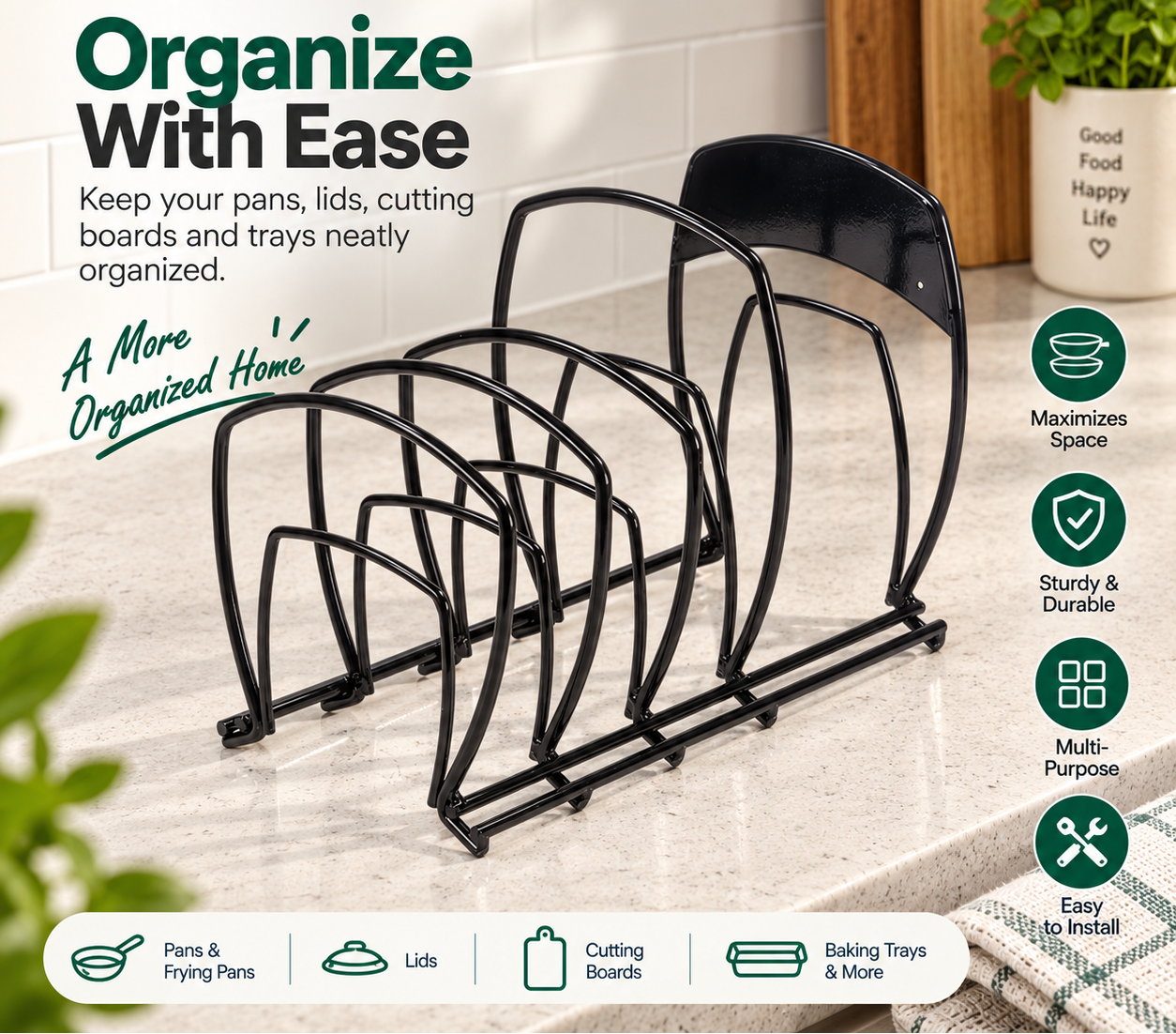 5-Tier Cookware Storage Rack