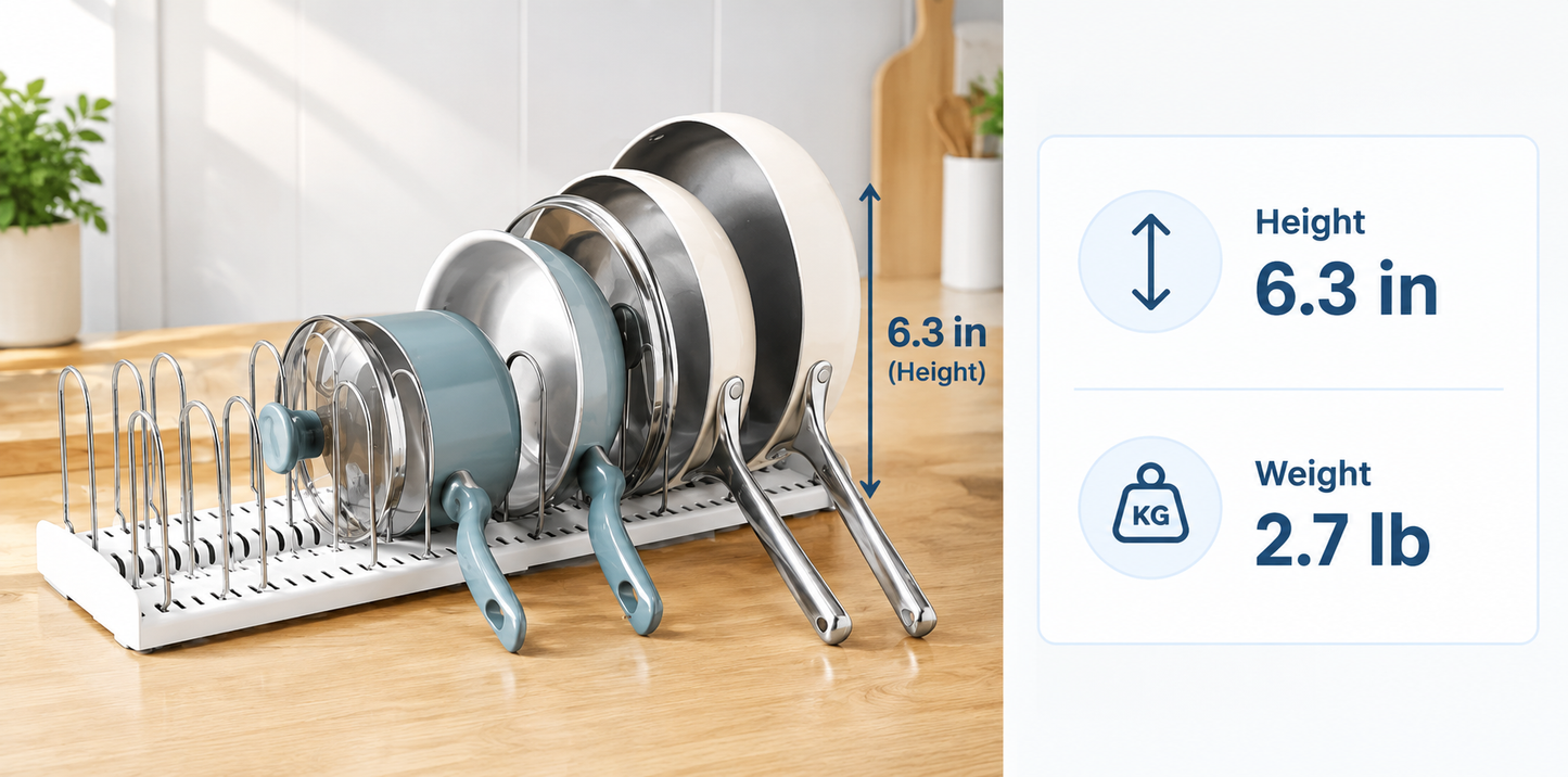 Adjustable Pan & Lid Rack - 2 Pcs